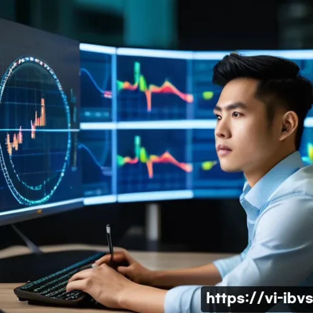 리스크 관리 투자와 금융 모델링 - **Prompt:** A young Vietnamese financial analyst, in their late 20s, with a focused expression, sits...