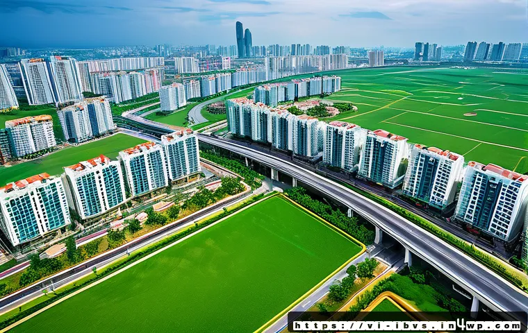 리스크 관리 투자와 부동산 가치 평가 - A detailed modern Vietnamese urban real estate scene showcasing a diverse portfolio of properties in...