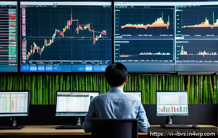 리스크 관리 투자에 대한 국제 사례 - A detailed and professional office scene showing a Vietnamese investor analyzing a diverse investmen...